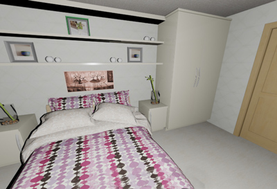 Virual view of bedroom before renation